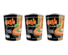 มาม่าคัพเส้นหมี่แห้งไก่คลุกซอส  แพค 3 ถ้วย