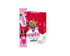 ขนมเยลลี่แบร่ผสมน้ำผลไม้ รสลิ้นจี่ กล่อง 12 ซอง